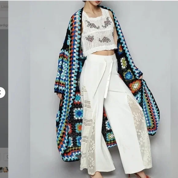 POL Multicolor Crochet Cardigan - Picture 1 of 5